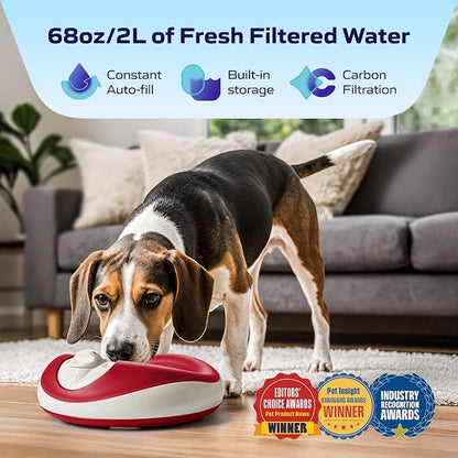 Filtered Portable Dog Water Dispenser, 1L / 34oz, Automatic Pet Water Dispenser - Image 2