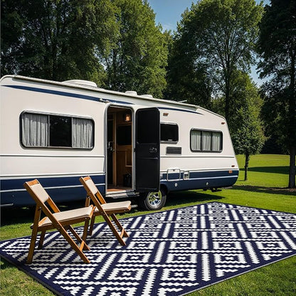GENIMO Outdoor Rug for Patio Clearance, Reversible Plastic Straw Rugs for RV - Image 3