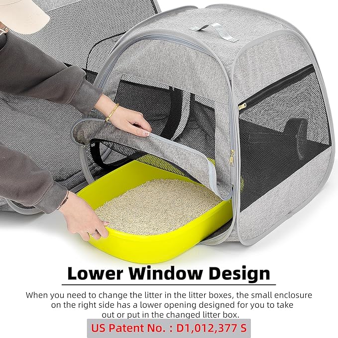 Tenrai Portable Cat Playpen, Trapezoidal Design - Image 3