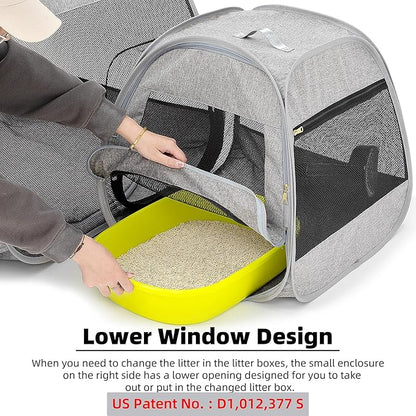 Tenrai Portable Cat Playpen, Trapezoidal Design - Image 3