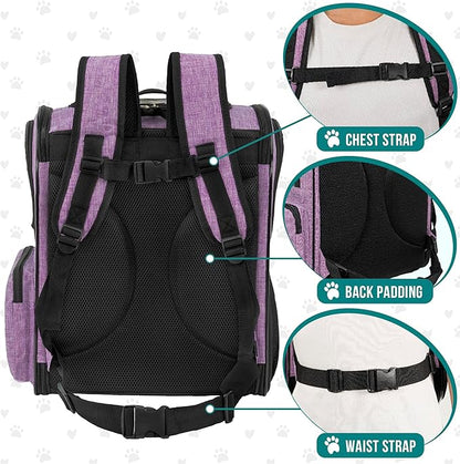 PetAmi Dog Backpack Carrier For Small Large Cat, Ventilated Pet Hiking Backpack - Image 5