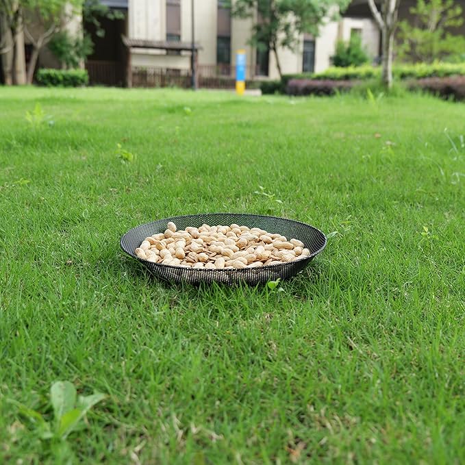 2pcs Metal Round Bird Feeders Tray, Wild Birds Seed Feeder, Mesh Tray Outdoor - Image 5