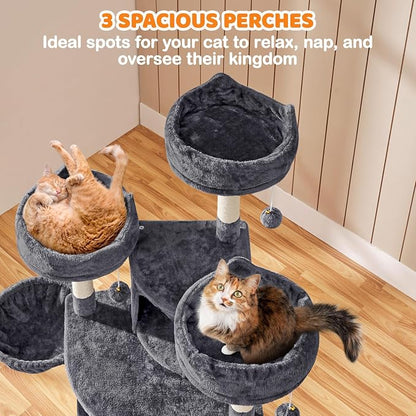 Yaheetech | 68.5in Cat Tree | for Large Cats | Multi-Level Cat Tower - Image 5