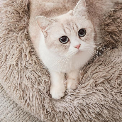 Calming Dog Bed & Cat Bed, Anti-Anxiety Donut Cuddler Warming Cozy Soft Round - Image 7