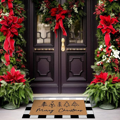 Tinideya 2 Pcs Door Mat Welcome Non Slip Coir Mats Floor Layering Doormats - Image 6