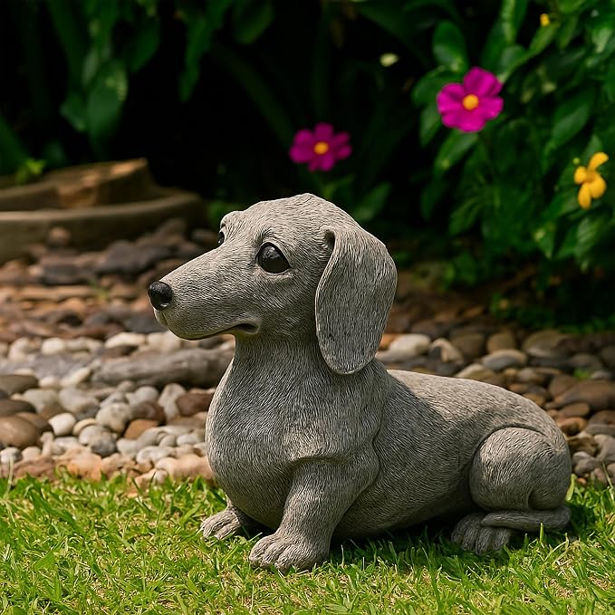 Dachshund Statue 6.7'' x 4.7'' Garden Decor - Image 8