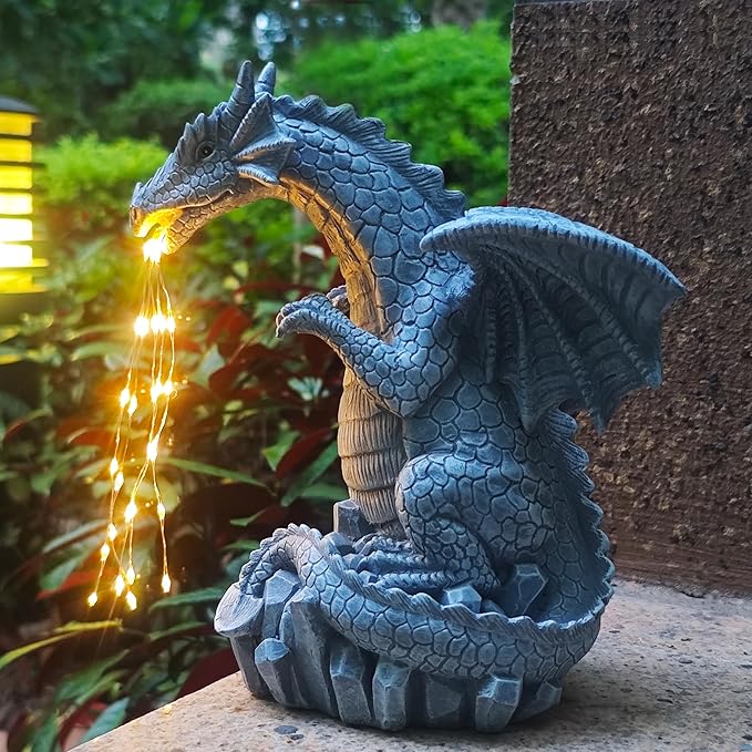 Dragon Solar Garden Statues Outdoor Decoration - Image 2