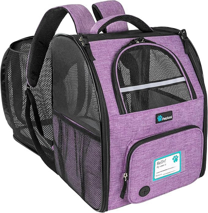 PetAmi Dog Cat Backpack Carrier, Expandable Pet Carrier Backpack by PetAmi