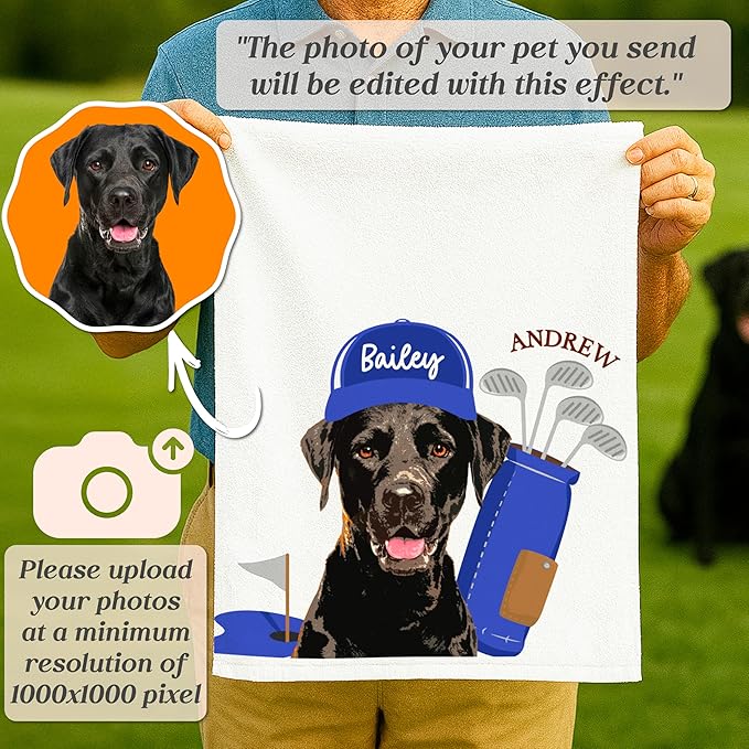 Custom Pet Golf Towel – Personalized Golf Club Towel - Image 4