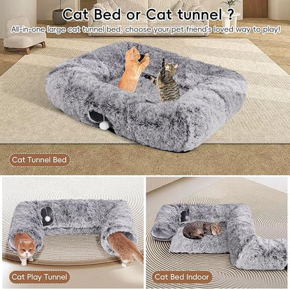 Extra Large Cat Tunnel Bed, 4 Ways Tunnels - Image 3