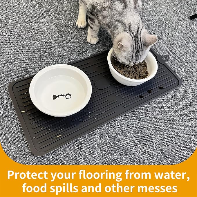 Ptlom Pet Placemat for Dog and Cat, Mat for Prevent Food and Water Overflow - Image 5