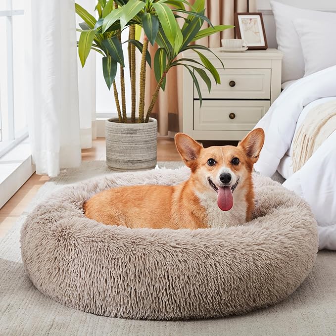 WESTERN HOME WH Calming Dog & Cat Bed, Anti-Anxiety Donut Cuddler Warming Cozy - Image 6