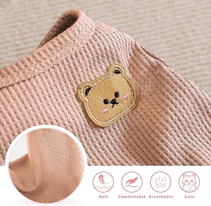 Waffle Knit Cat & Dog T Shirt for Small Dogs, Stretchable Puppy Shirt for - Image 3