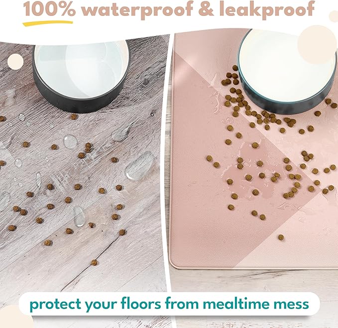 NALALAS Large Dog Mat for Food and Water, Cat Feeding Mat | Large Waterproof - Image 2