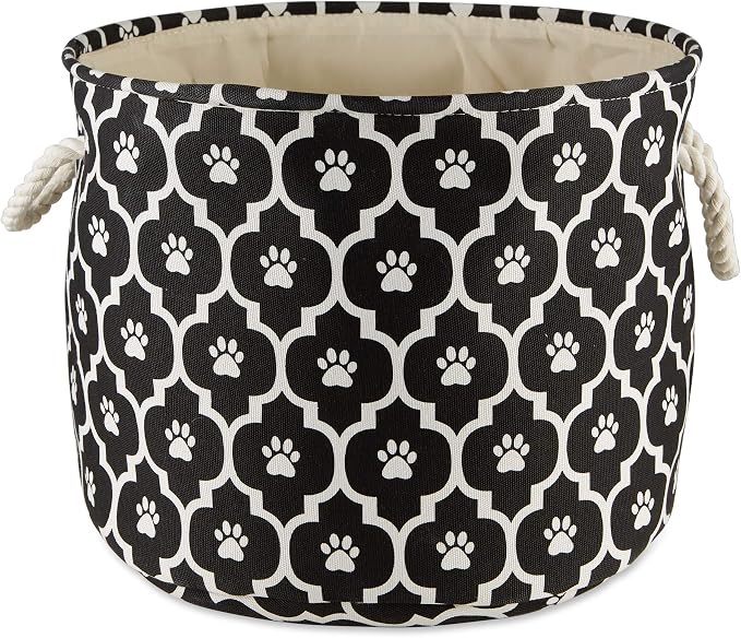 Bone Dry Pet Storage Collection Lattice Paw Print, Small Round by BoneDry