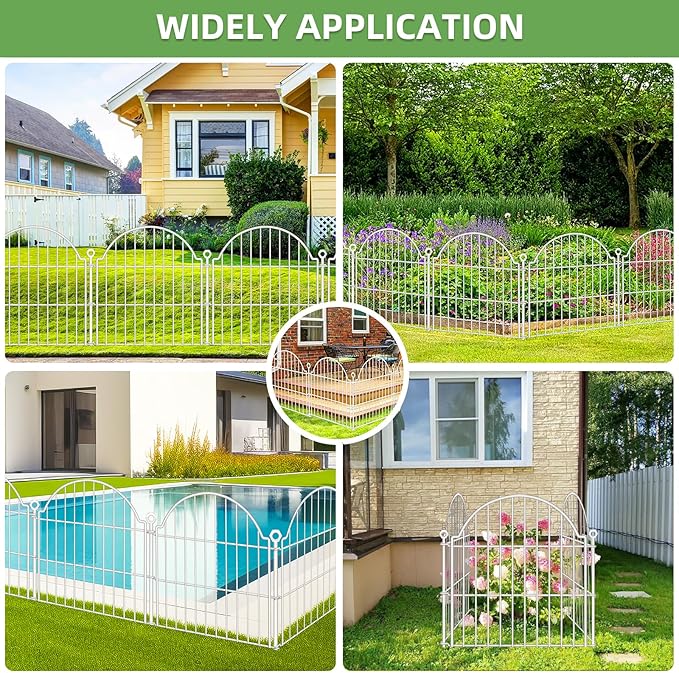 10 Panels No Dig Decorative Garden Fence - Image 4