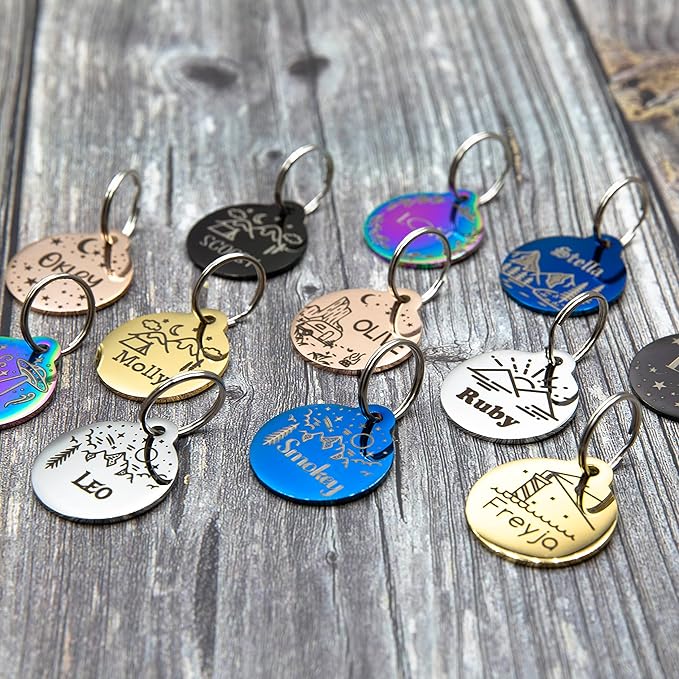 Personalized Dog Tag with 5 Lines of Custom Deep Engraved Durable Stainless - Image 2