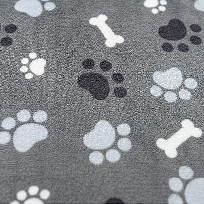 Dog Blanket Paw Bone Pattern 1 Pack 2 Super Soft Warm Flannel Sofa Cover Car - Image 3