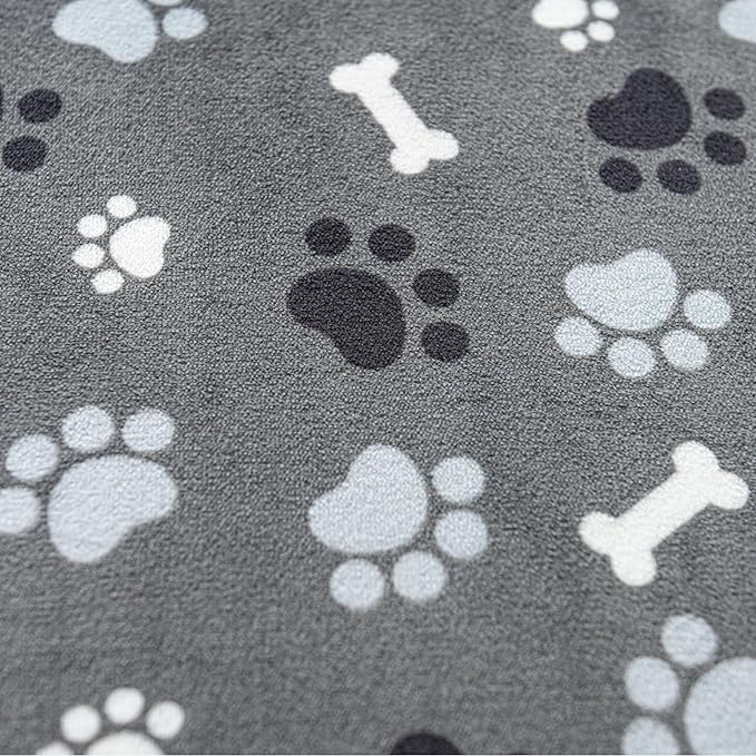 Dog Blanket Paw Bone Pattern 1 Pack 1 Super Soft Warm Flannel Sofa Cover Car - Image 4