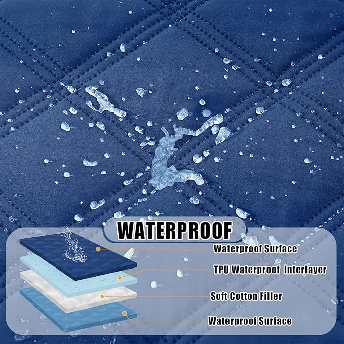 Smiry Waterproof Dog Bed Cover Blanket 52x82, Soft Reversible Pet Blanket - Image 2