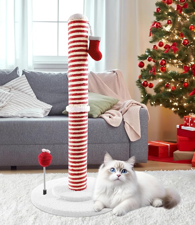 Christmas Cat Scratching Post, Christmas Cat Scratcher by Unknown