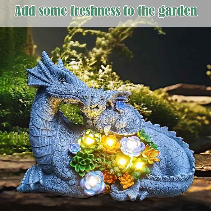 Dragon Solar Garden Statues Outdoor Decoration - Image 6