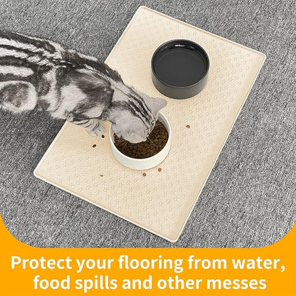 Ptlom Silicone Pet Placemat for Dog and Cat, Waterproof Anti-Slip Pet Feeding - Image 5
