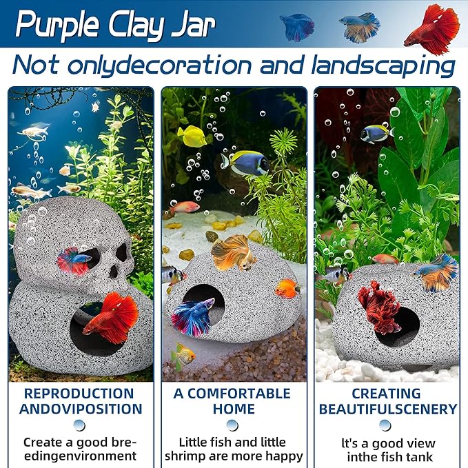 Ameliade Aquarium Decorations Cave Fish Tank Accessories Rock Decor - Image 5