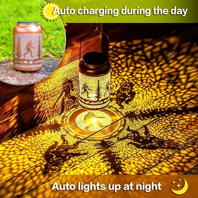 Bigfoot Solar Lanterns Outdoor Hanging Waterproof Solar Lights Big Foot - Image 3
