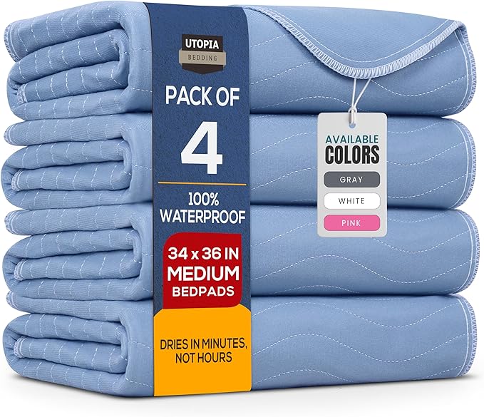 Utopia Bedding Washable Underpads 34" x 36", Waterproof Reusable Heavy by UTOPIABEDDING
