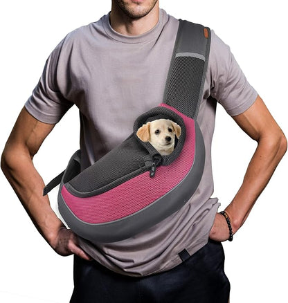FDJASGY Pet Sling Carrier for Small Dogs Cats, Breathable Mesh Travelling Hand by FDJASGY