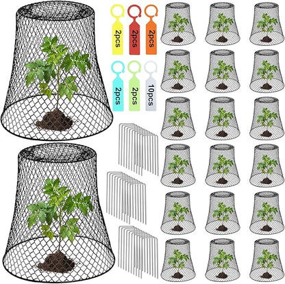 20 Pcs 9"×9" Chicken Wire Plant Protectors from Animals, Plant Cage Garden by Doksving