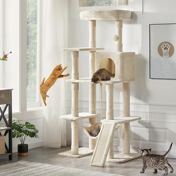Yaheetech Cat Tree, 63 Inches Multi-Level Indoor Cat Play Structure - Image 9