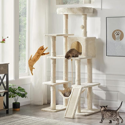 Yaheetech Cat Tree, 63 Inches Multi-Level Indoor Cat Play Structure - Image 9
