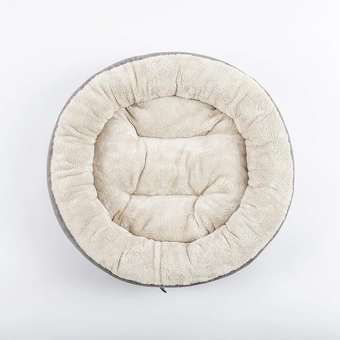Love's cabin Round Donut Cat and Dog Cushion Bed, 20in Bed - Image 3