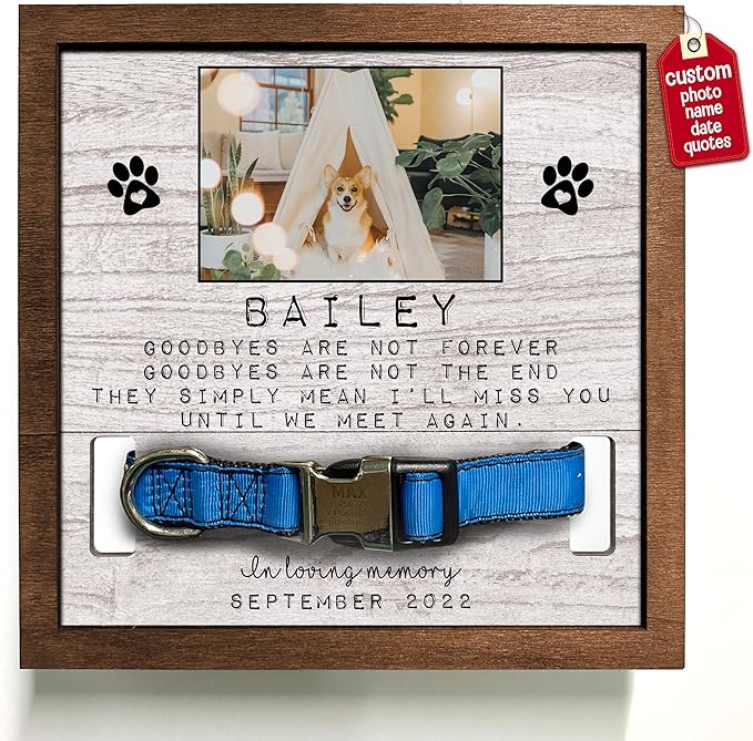 Customized Dog Picture Frames Pet Memorial Gifts Loss Dog Cat Grieving Picture by Bfigift