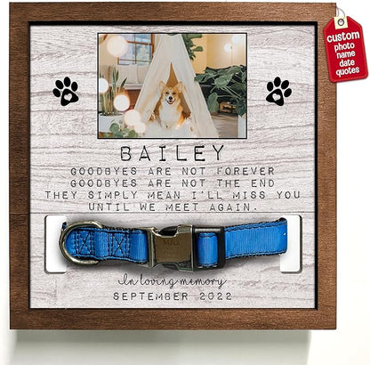 Customized Dog Picture Frames Pet Memorial Gifts Loss Dog Cat Grieving Picture by Bfigift