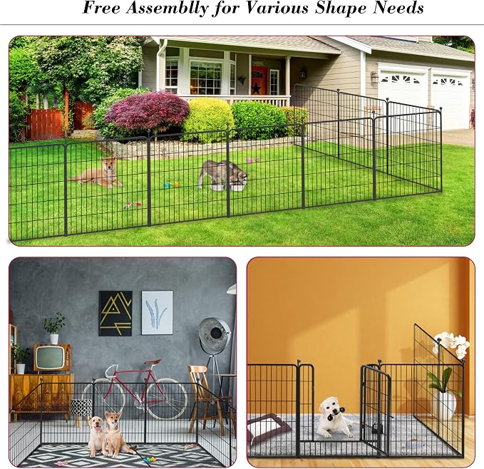 Dog Playpen 32 inch 40 Panels Indoor Outdoor Dog Pen - Image 8