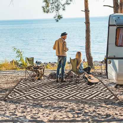 GENIMO Outdoor Rug for Patio Clearance, Reversible Plastic Straw Rugs for RV - Image 2
