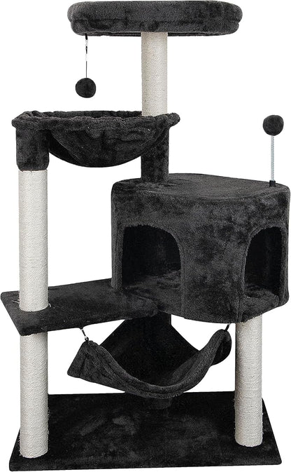 YUNIQUE Cat Tree with Cat Condo and Big Hammock by YUNIQUE