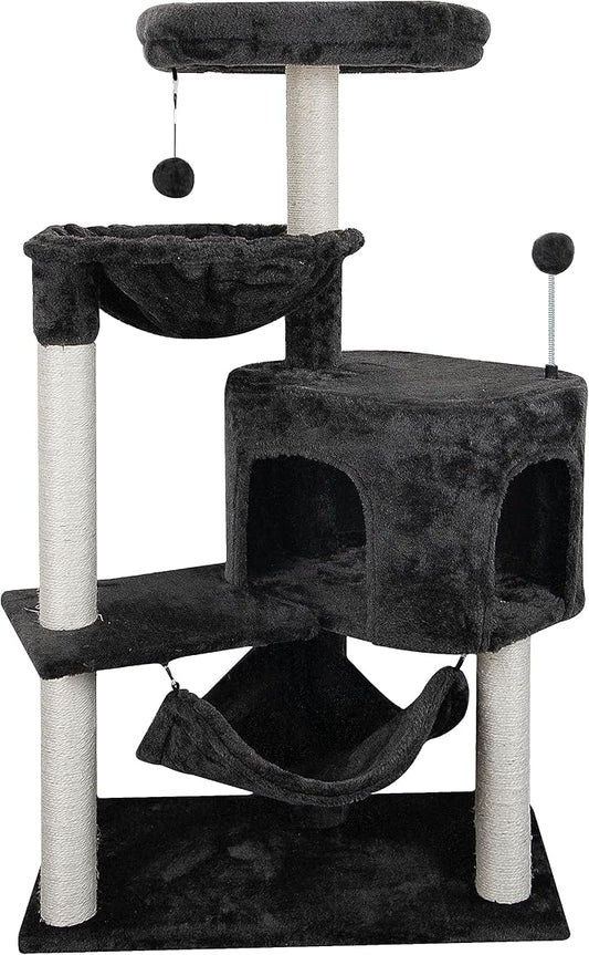 YUNIQUE Cat Tree with Cat Condo and Big Hammock by YUNIQUE
