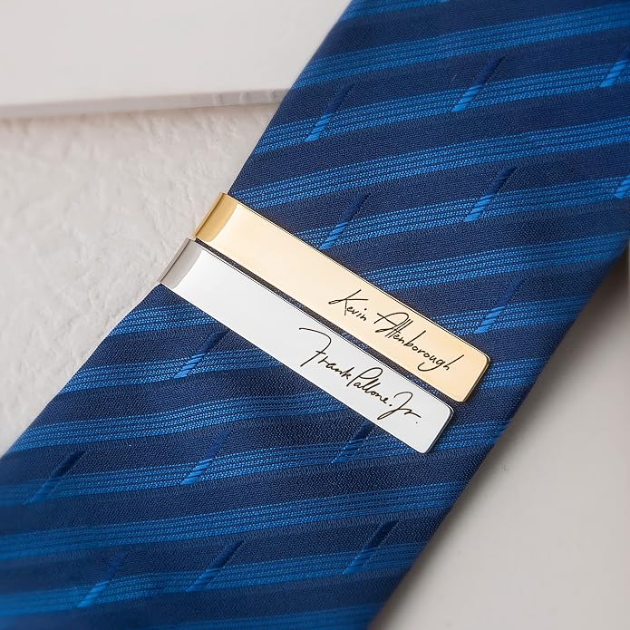 Anavia Pet Portrait & Handwriting Cufflinks Tie Clip Gift Box Set, Personalized - Image 4