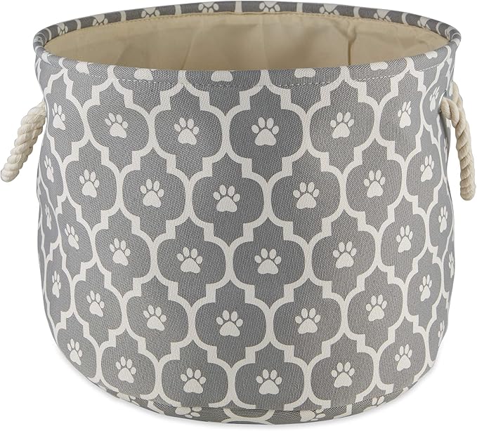 Bone Dry Pet Storage Collection Lattice Paw Print, Small Round by BoneDry