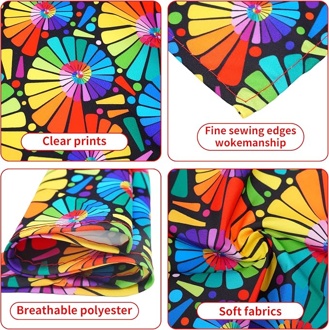 30 Pcs Rainbow Small Dog Bandanas Bulk 25 Inch Pride Dog Bandanas - Image 3