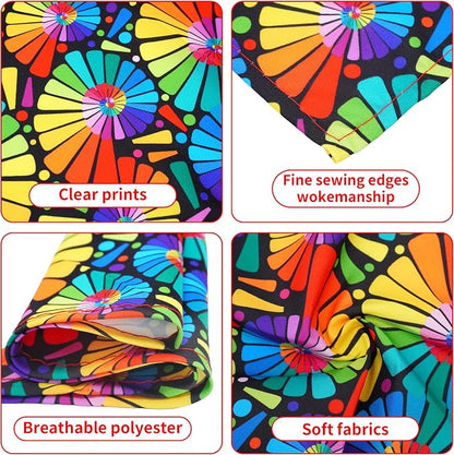 30 Pcs Rainbow Small Dog Bandanas Bulk 25 Inch Pride Dog Bandanas - Image 3