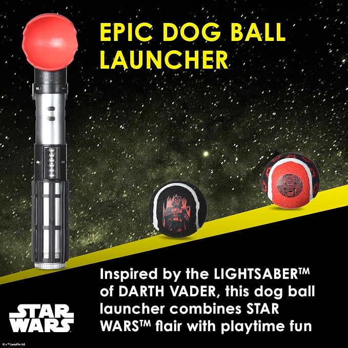 STAR WARS for Pets Lightsaber Ball Launcher for Dogs – Darth Vader Themed - Image 2