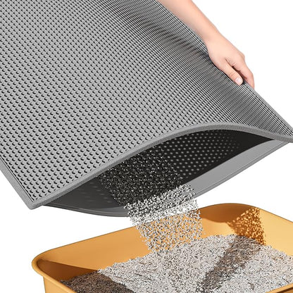 ESTHELLO Cat Litter Mat, Cat Litter Trapping Mat, Honeycomb Double Layer Design by ESTHELLO