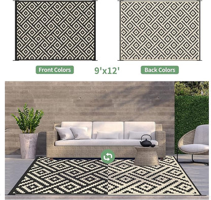 GENIMO Outdoor Rug for Patio Clearance, Reversible Plastic Camping Rugs - Image 4