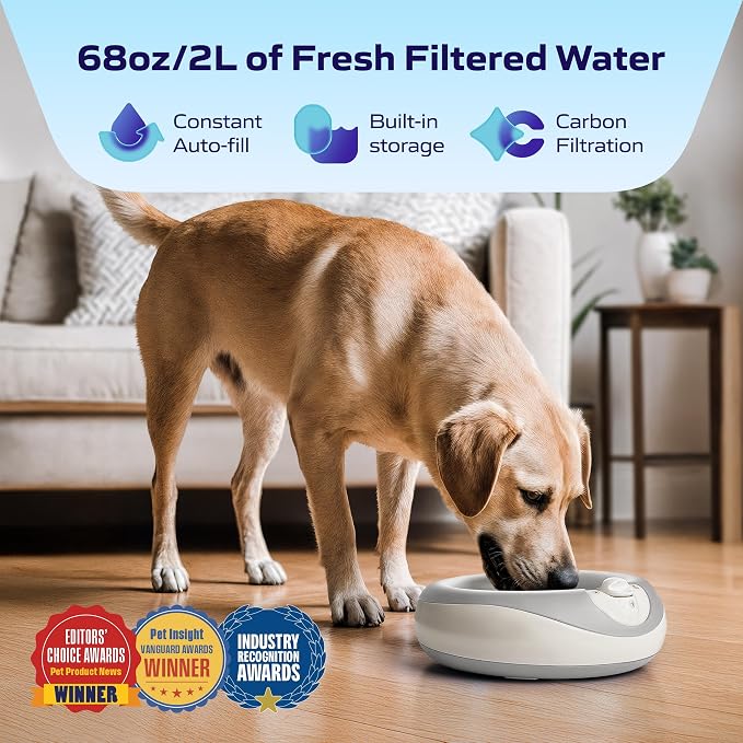 Filtered Portable Dog Water Dispenser, 2L / 68oz, Automatic Pet Water Dispenser - Image 2