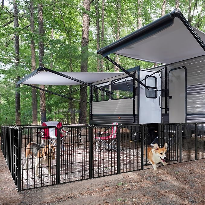 Yaheetech Dog Playpen Outdoor, 32 inch 6 Panels Dog Pen Indoor Heavy Duty Puppy - Image 2